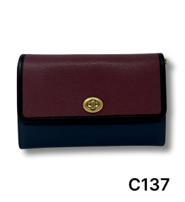 Coach Leather Crossbody handbag / Wallet  C137