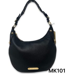 Michael Kors (Hayes) Studded Leather Medium Black Convertable Shoulder Bag MK101