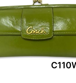 Coach Lime Green Leather Wallet (C110W)